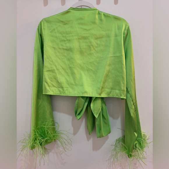 green feathered top - Picture 2 of 2